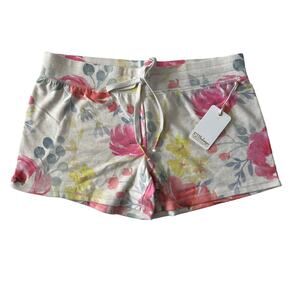 NWT PJ Salvage XL Happy Blooms Floral Lounge Shorts Oatmeal Pink SOFT